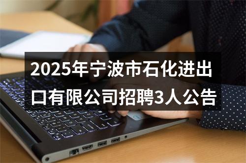 2025年宁波市石化进出口有限公司招聘3人公告 图片