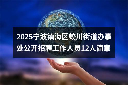 2025宁波镇海区蛟川街道办事处公开招聘工作人员12人简章 图片