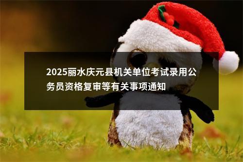 2025丽水庆元县机关单位考试录用公务员资格复审等有关事项通知 图片