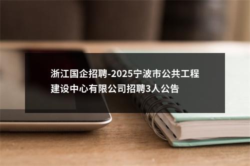 浙江国企招聘-2025宁波市公共工程建设中心有限公司招聘3人公告 图片