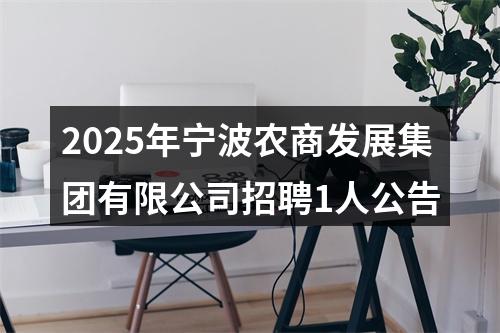 2025年宁波农商发展集团有限公司招聘1人公告 图片
